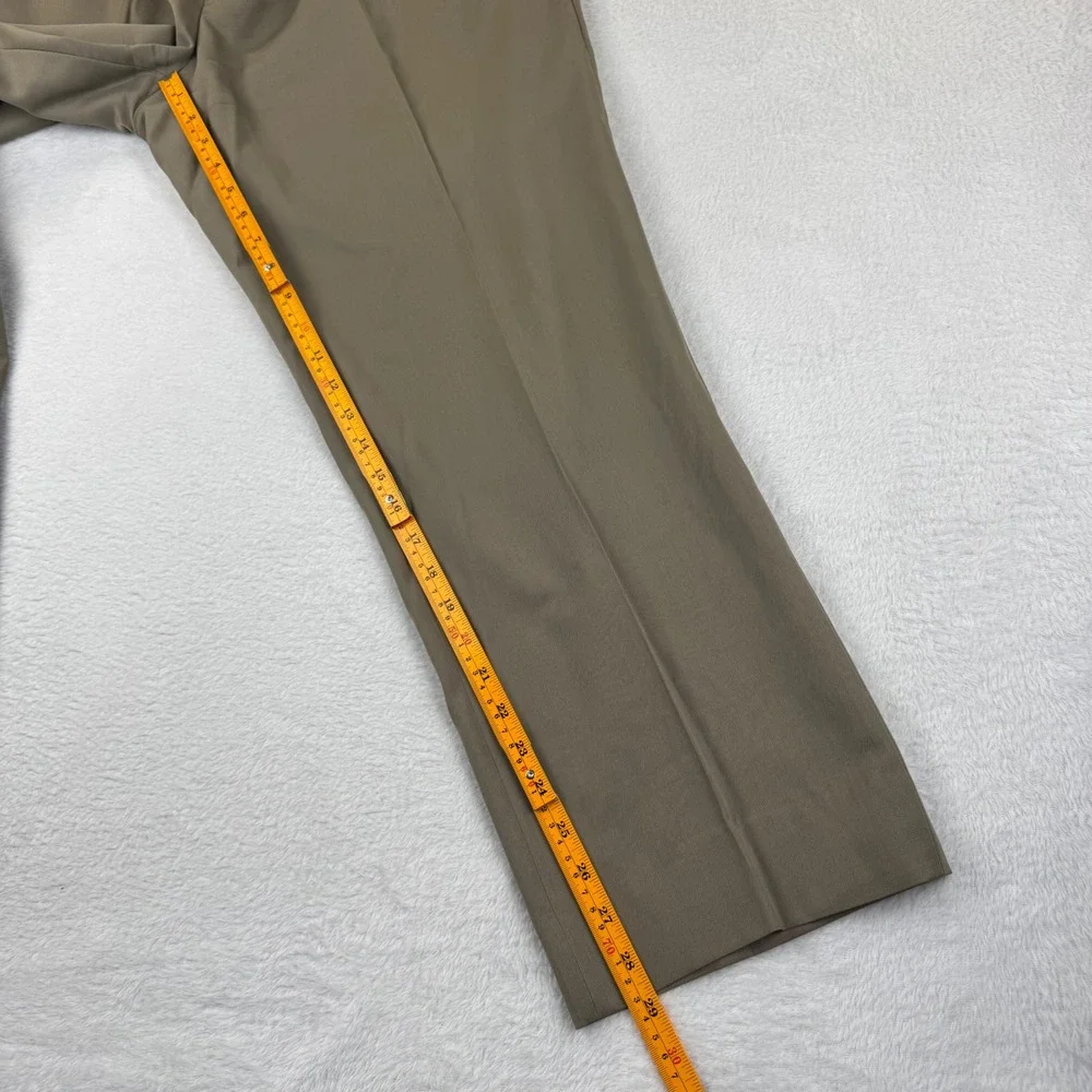Brooks Brothers Madison Men Dress Pant Trouser 42x32 Altered 30 Taupe Brown Wool